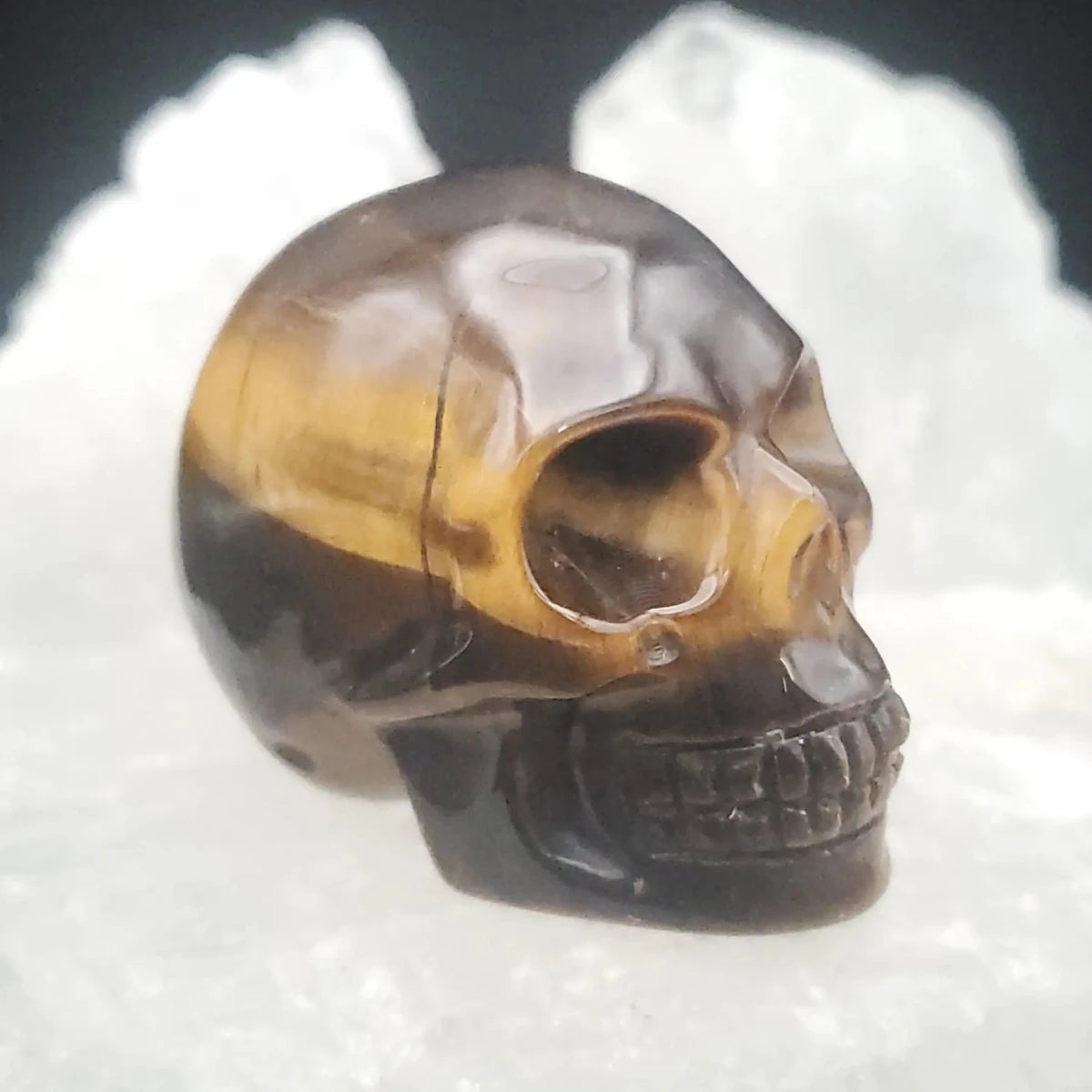 Tiger Eye Crystal Carved Skull Assorted Stones