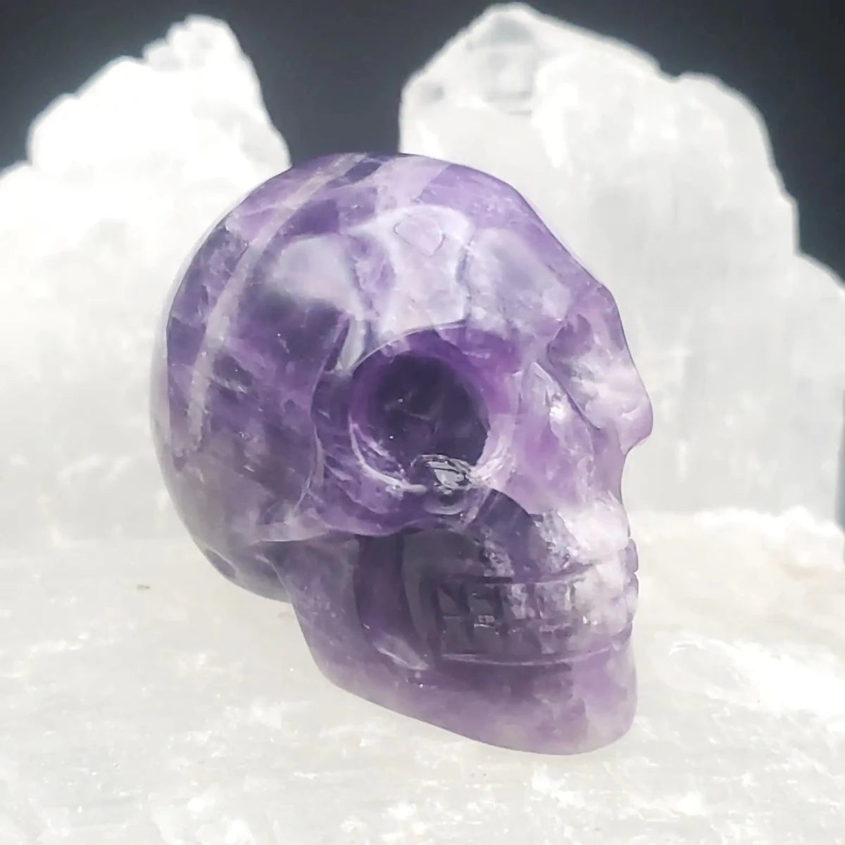 Amethyst Crystal Carved Skull Assorted Stones