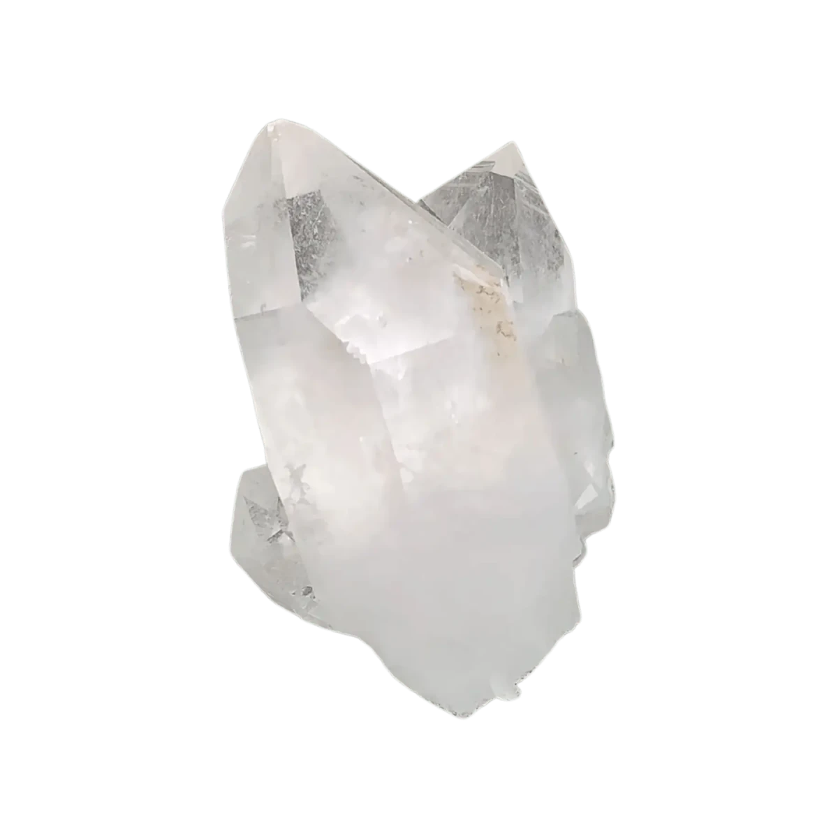 This is the right side of this two pointed Quartz crystal cluster