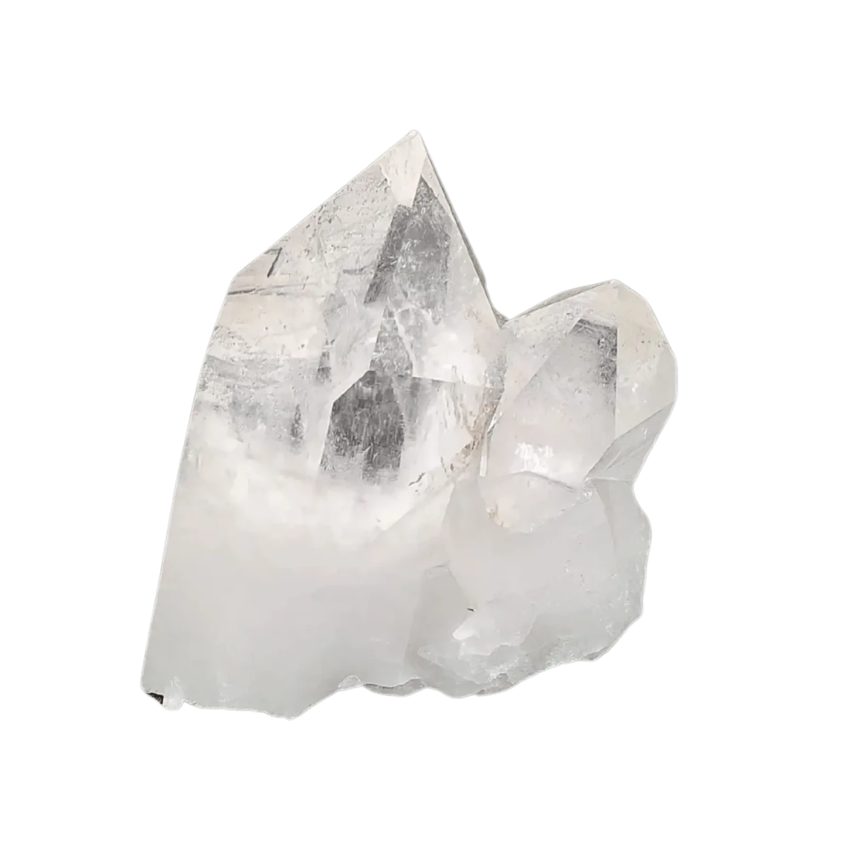 This is the front side of this two point Quartz crystal cluster