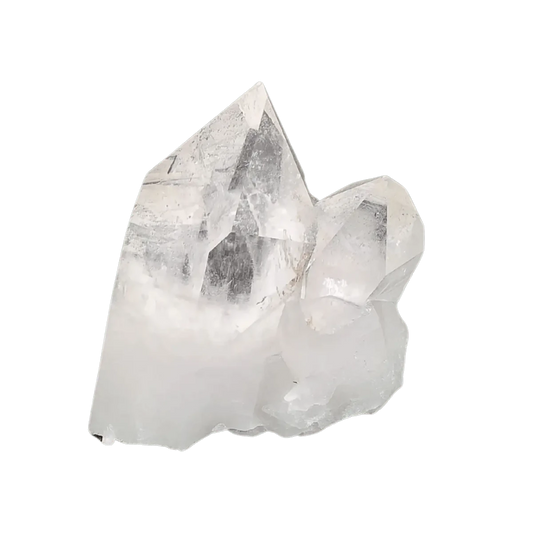 This is the front side of this two point Quartz crystal cluster
