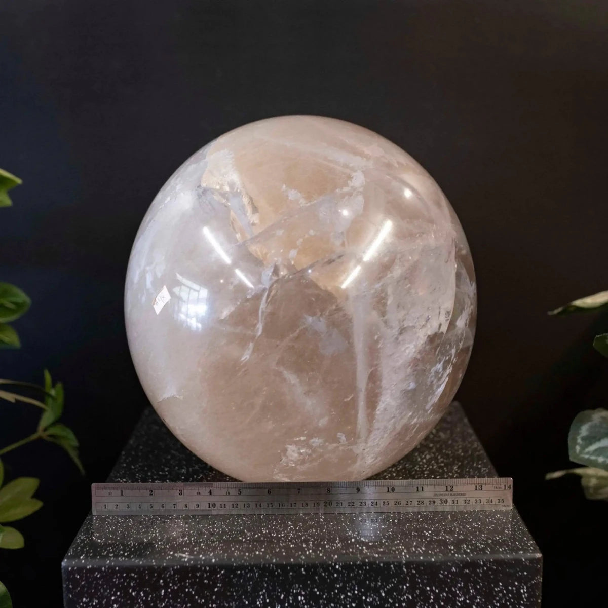 Crystal Sphere 14 Inch Natural Carved Quartz Mineral Ball