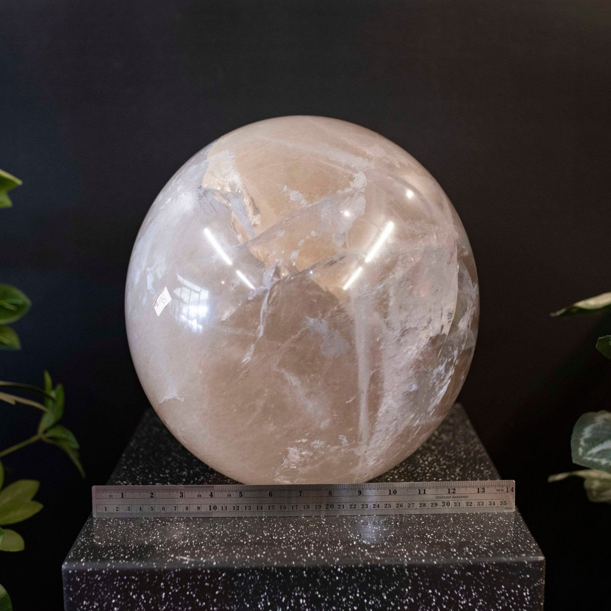 Crystal Sphere 14 Inch Natural Carved Quartz Mineral Ball