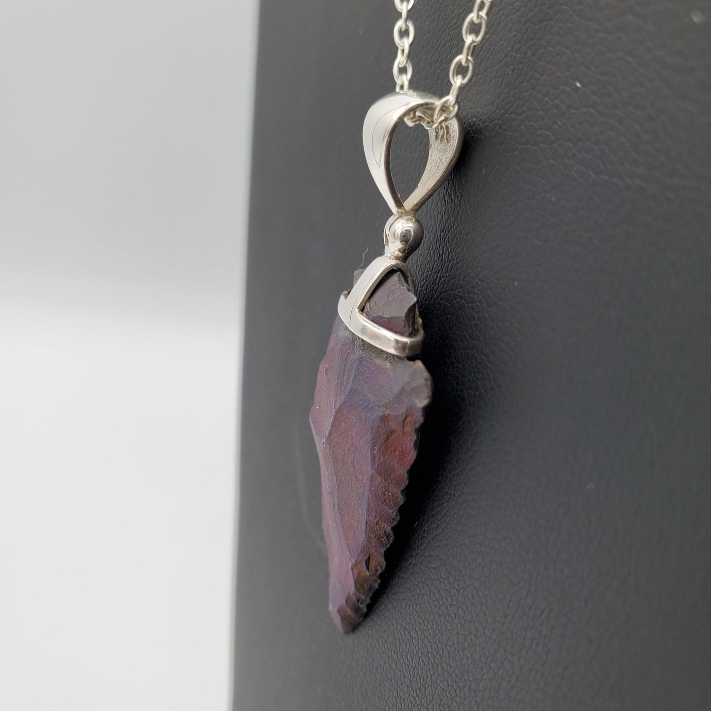 Crystal Titanium Arrowhead Necklace