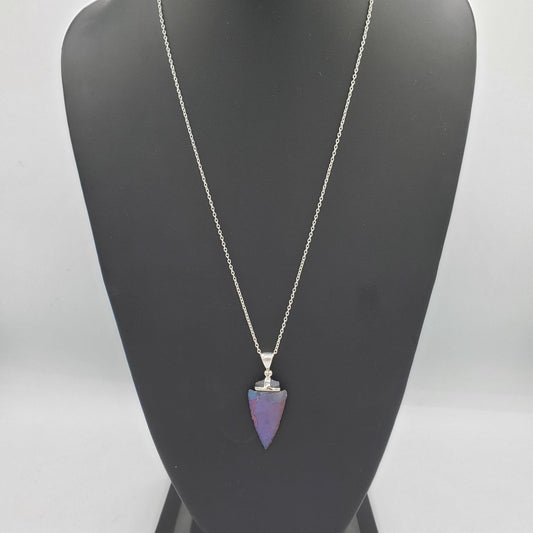 Crystal Titanium Arrowhead Necklace