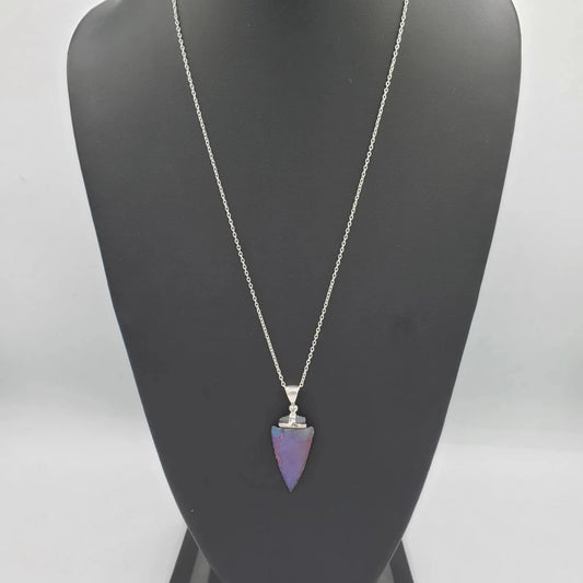 Crystal Titanium Arrowhead Necklace