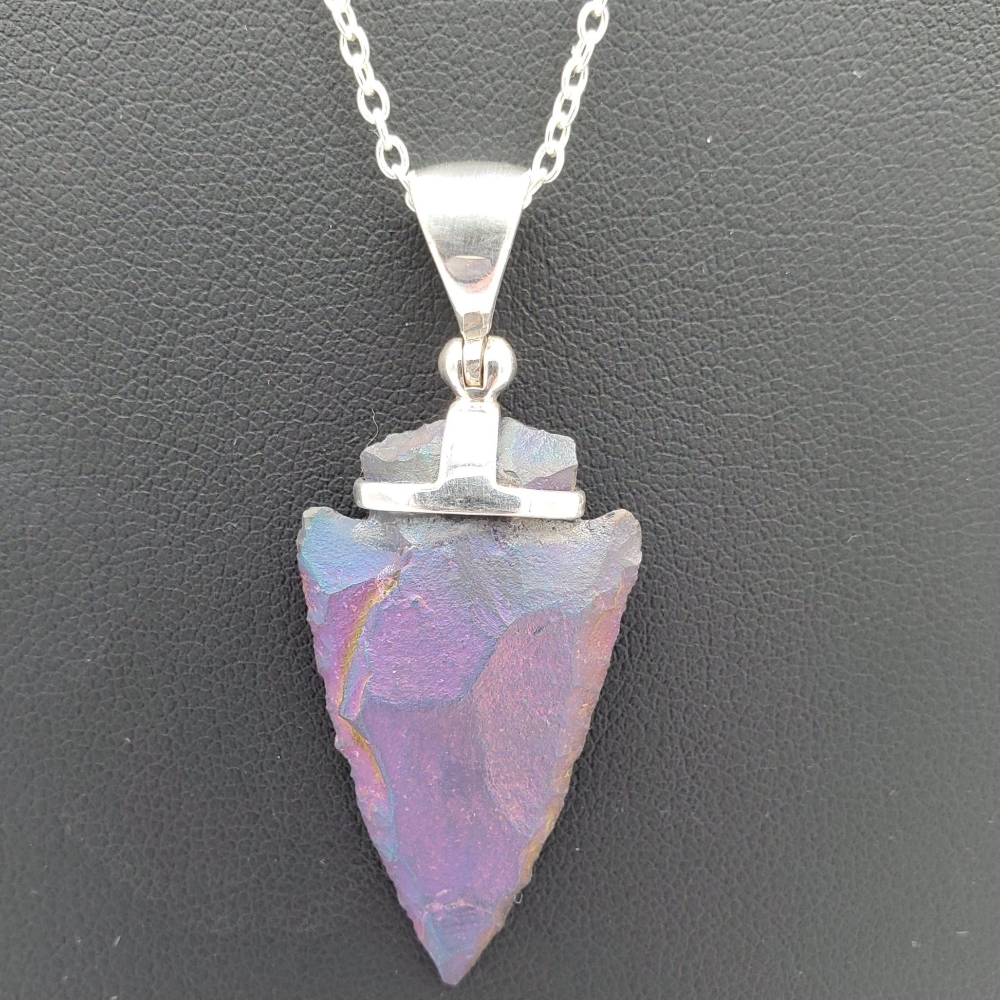 Crystal Titanium Arrowhead Necklace