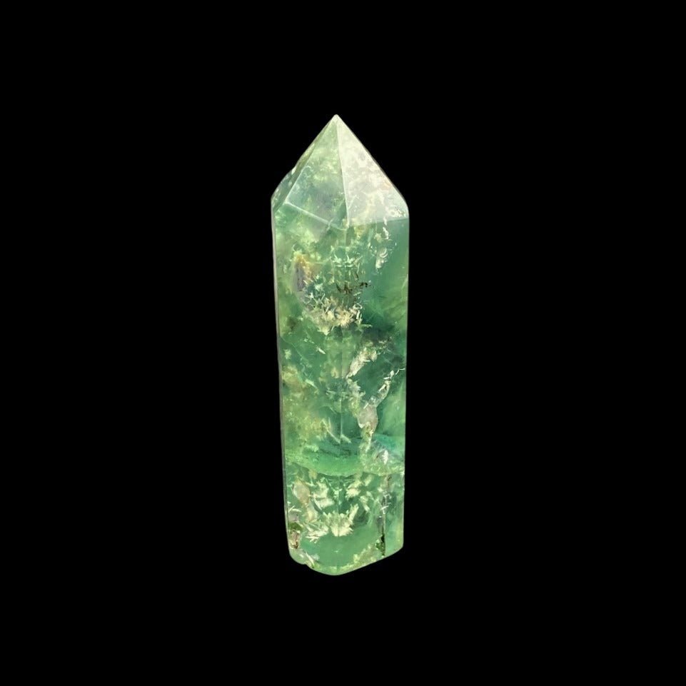 Cut And Natural Fluorite Point Home Decor Tower