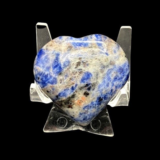 Cut And Polished Blue Sodalite Heart Stone