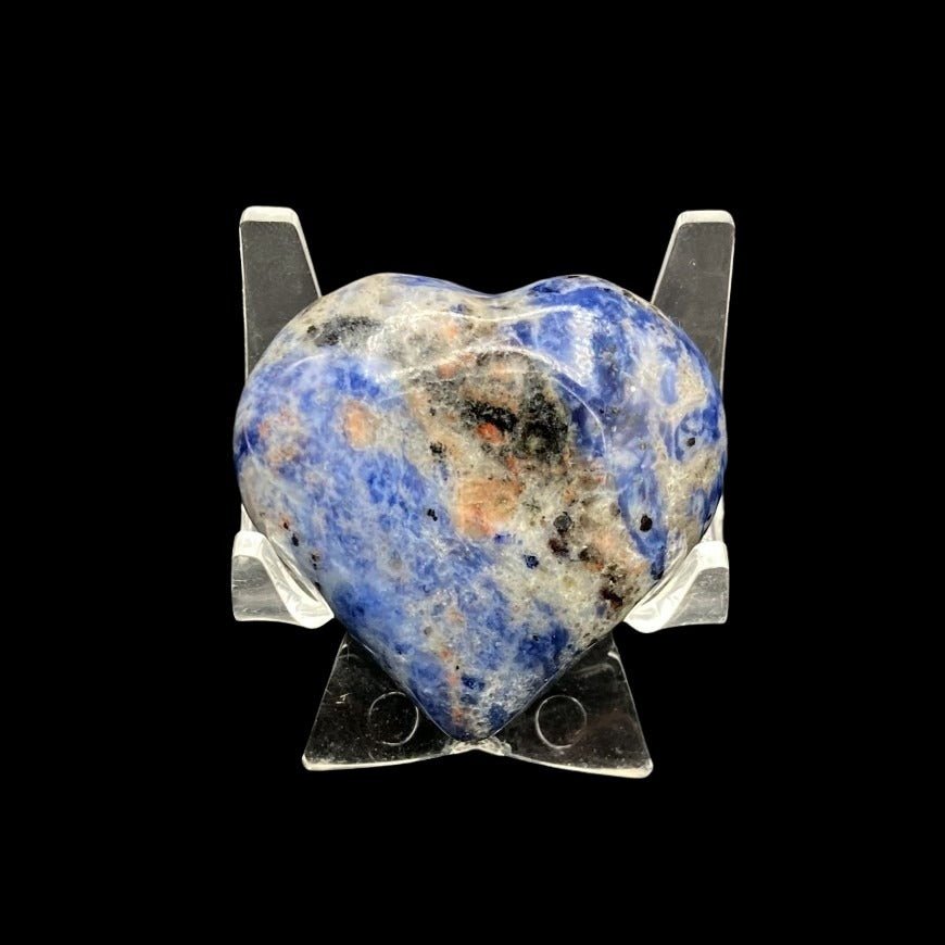 Cut And Polished Blue Sodalite Heart Stone