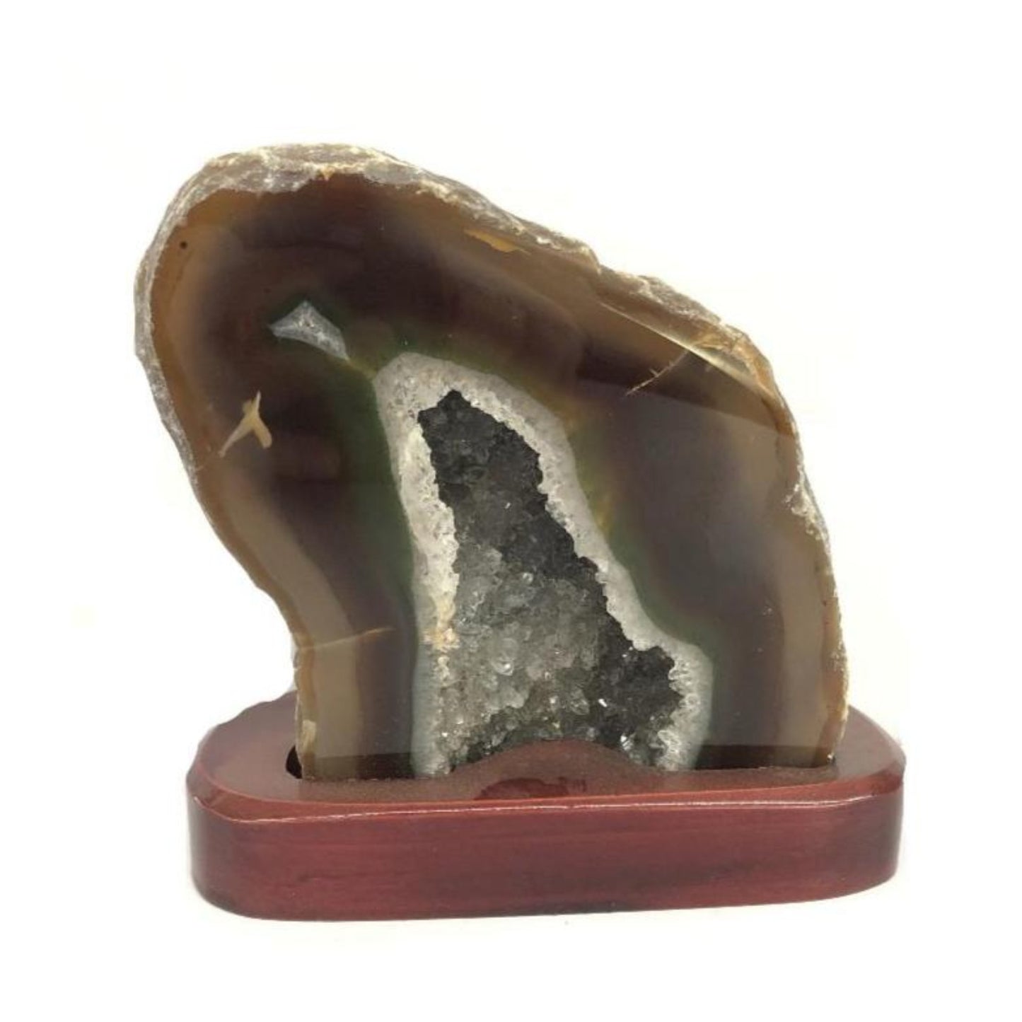 Dark Brown Agate Geode Home Decor