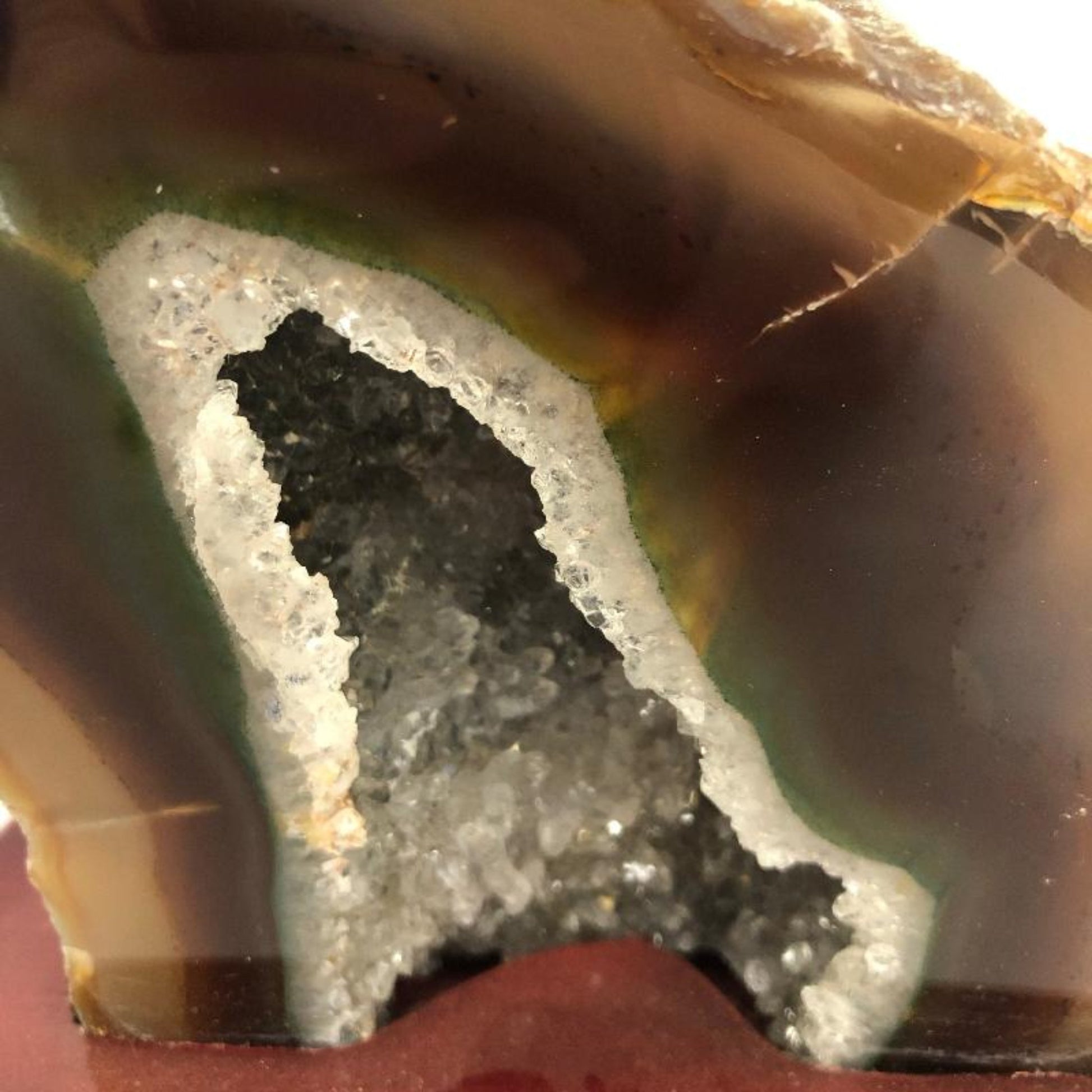 Dark Brown Agate Geode Home Decor