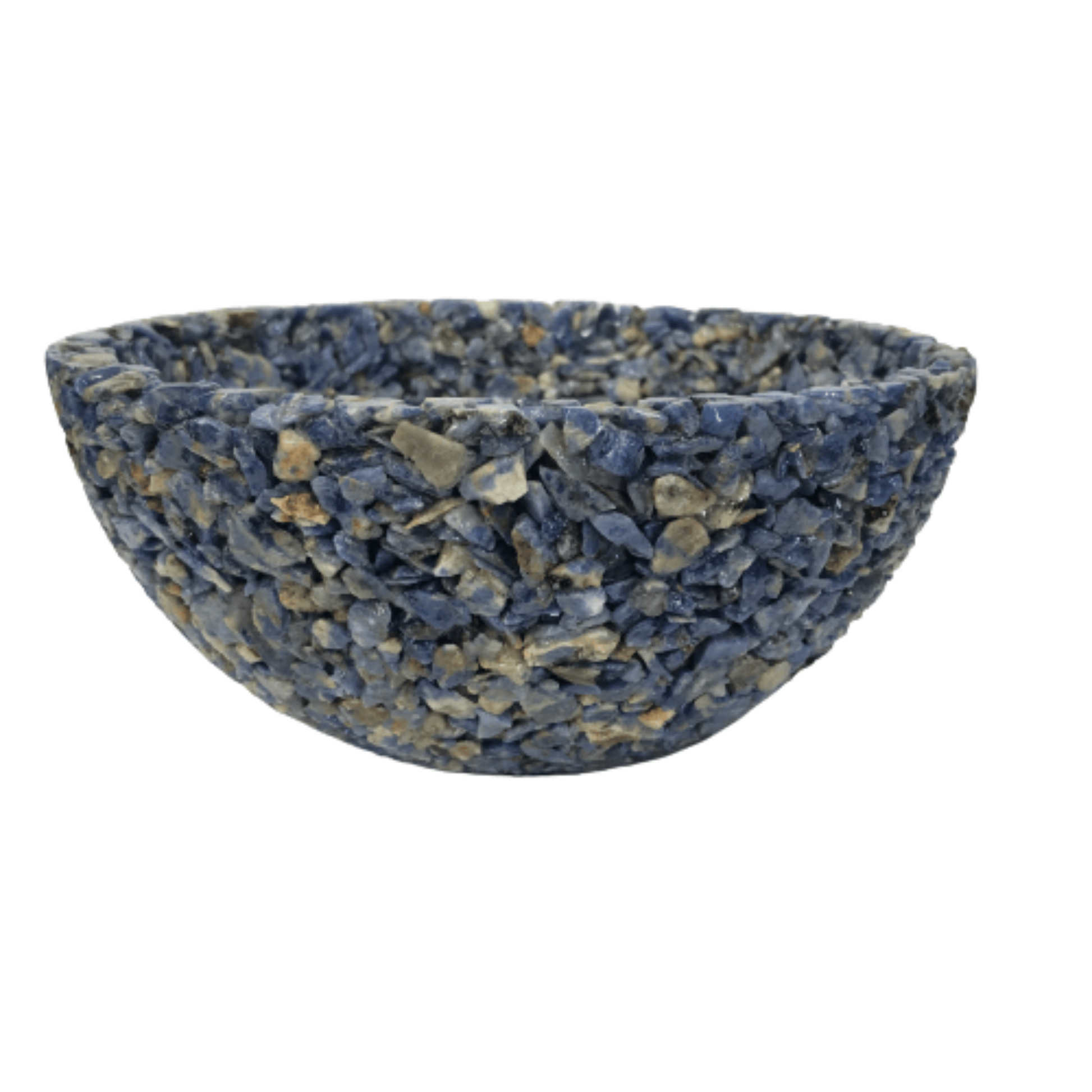 Decorative Bowl Sodalite Blue Chip Rock Container