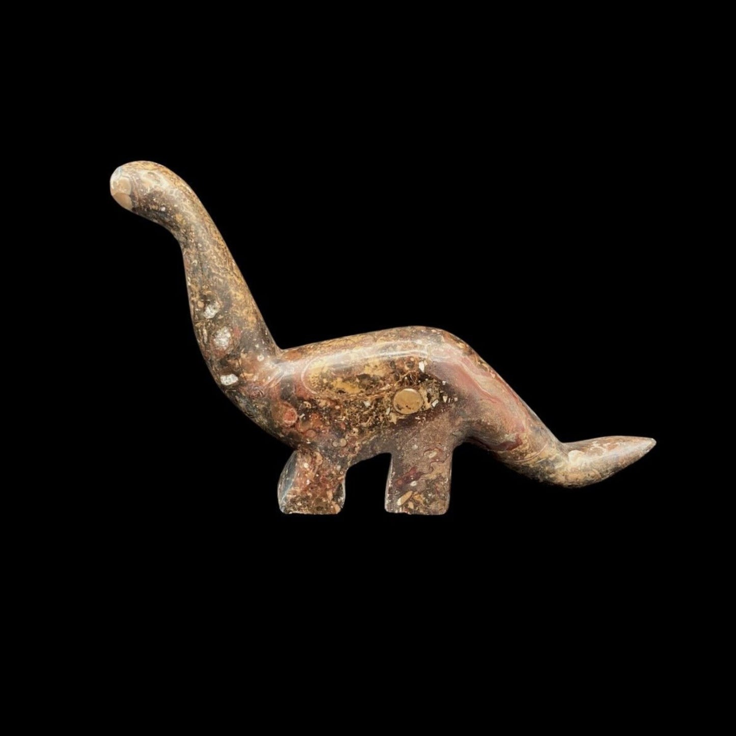 Dinosaur Figurine Carved Orthocera Animal Collectible Rock Specimen