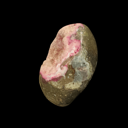 Drusy Quartz Dyed Pink Sculpture