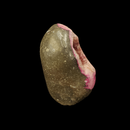 Drusy Quartz Dyed Pink Sculpture