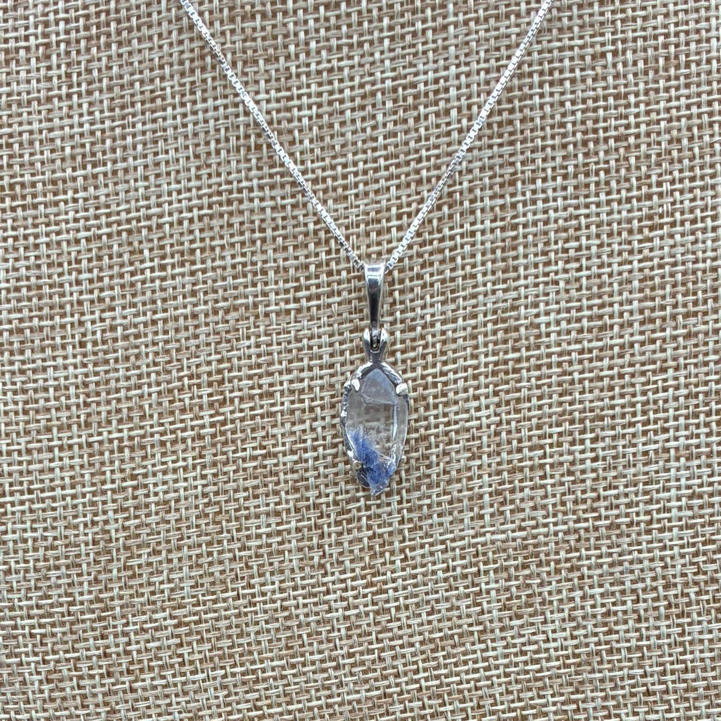 Close up of the Dumotierite pendant.