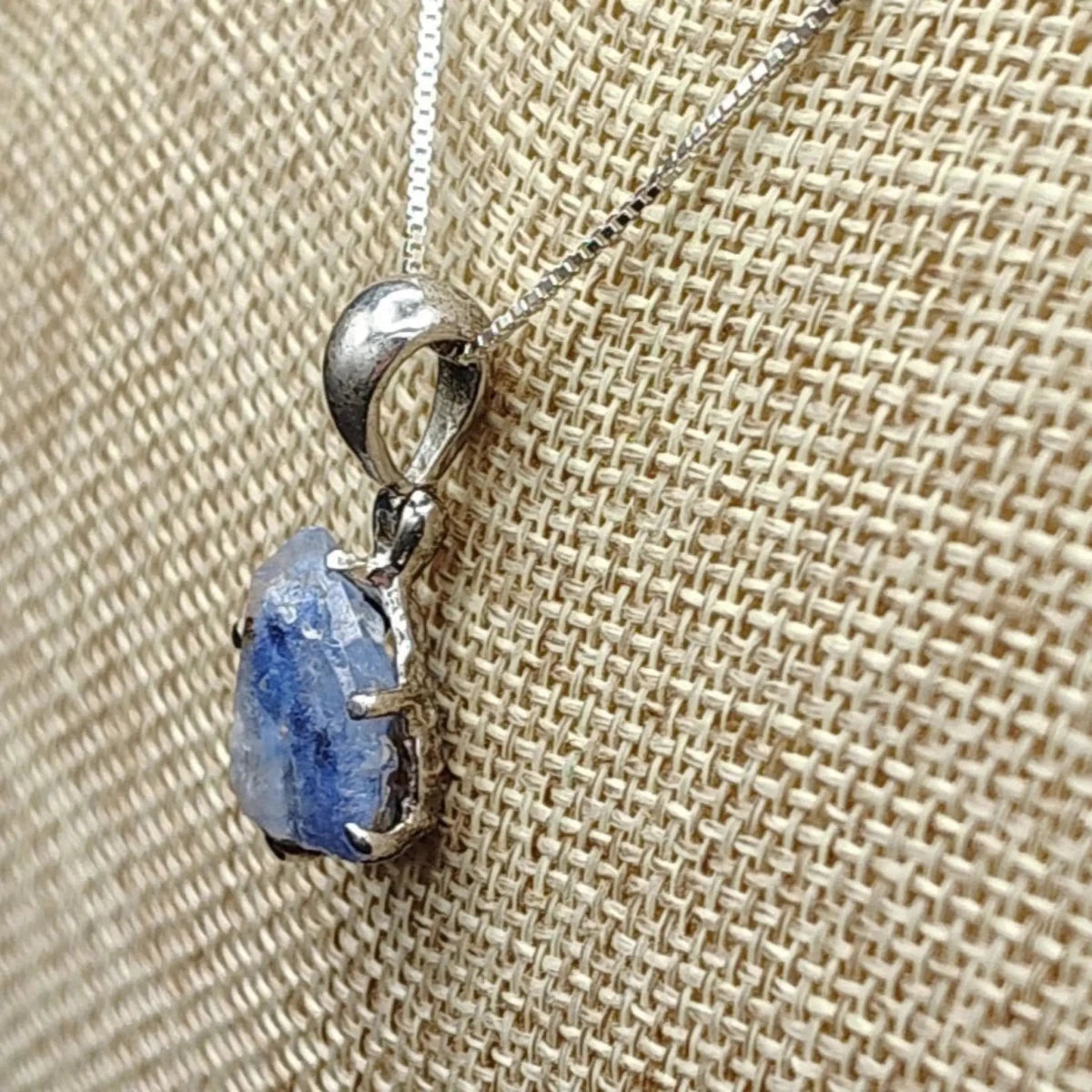 This is a close up of the Dumortierite Pendant