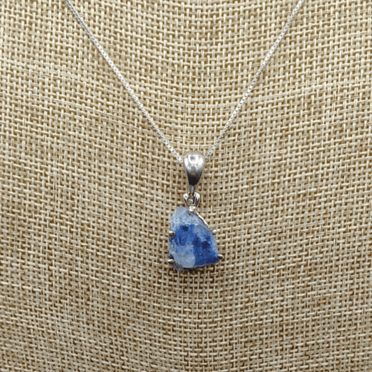 This is a close up of this Dumortierite pendant 