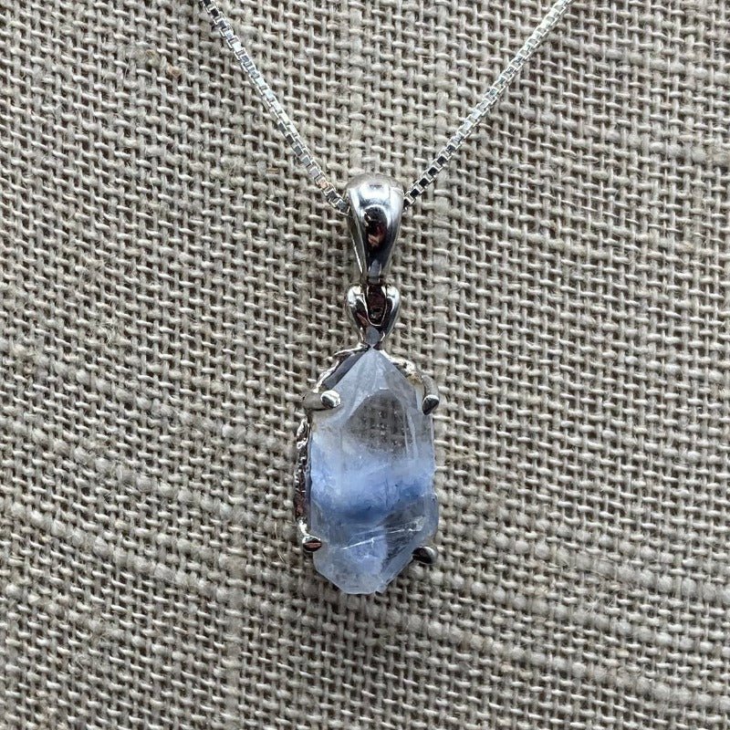 Dumortierite Pendant On Sterling Silver Chain