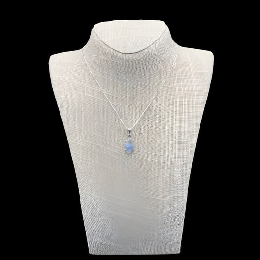 Dumortierite Pendant On Sterling Silver Chain