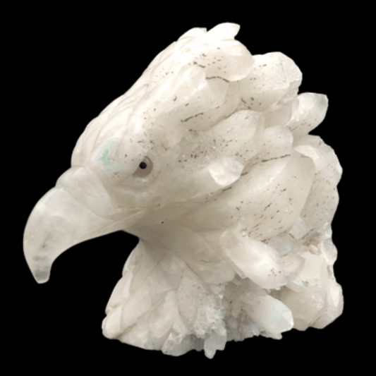 Eagle Sculpture Carved Quartz Crystal Mineral Sculpture