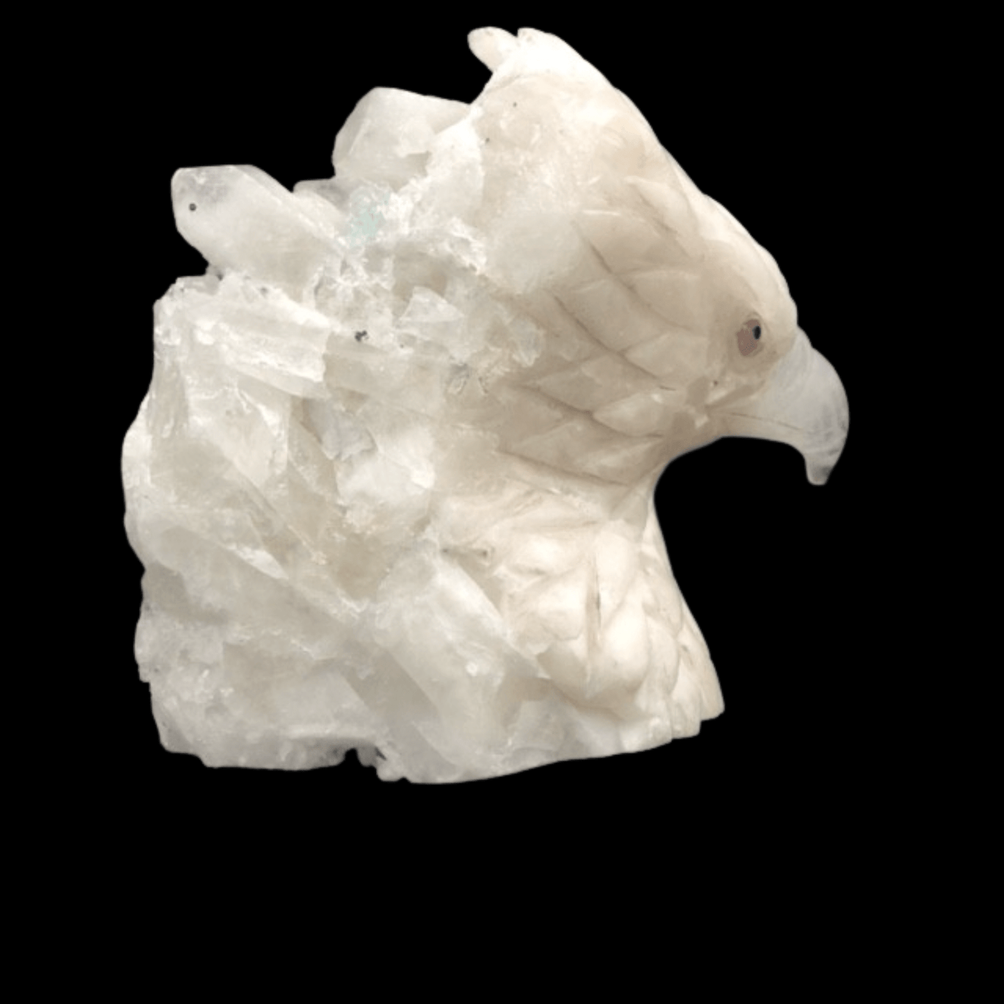 Eagle Sculpture Carved Quartz Crystal Mineral Sculpture