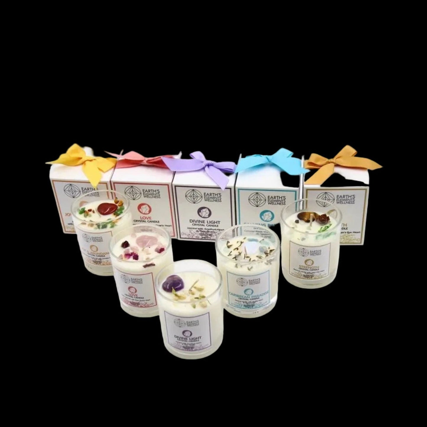 Chakra Crystal Candle Soy Candle Earth Elements Wellness