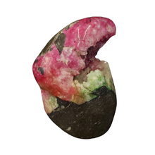 Load image into Gallery viewer, Side View OfPink and Green Druzy Quartz Sculpture Decor 
