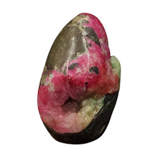 Load image into Gallery viewer, Back Side Of Pink and Green Druzy Quartz Sculpture Decor
