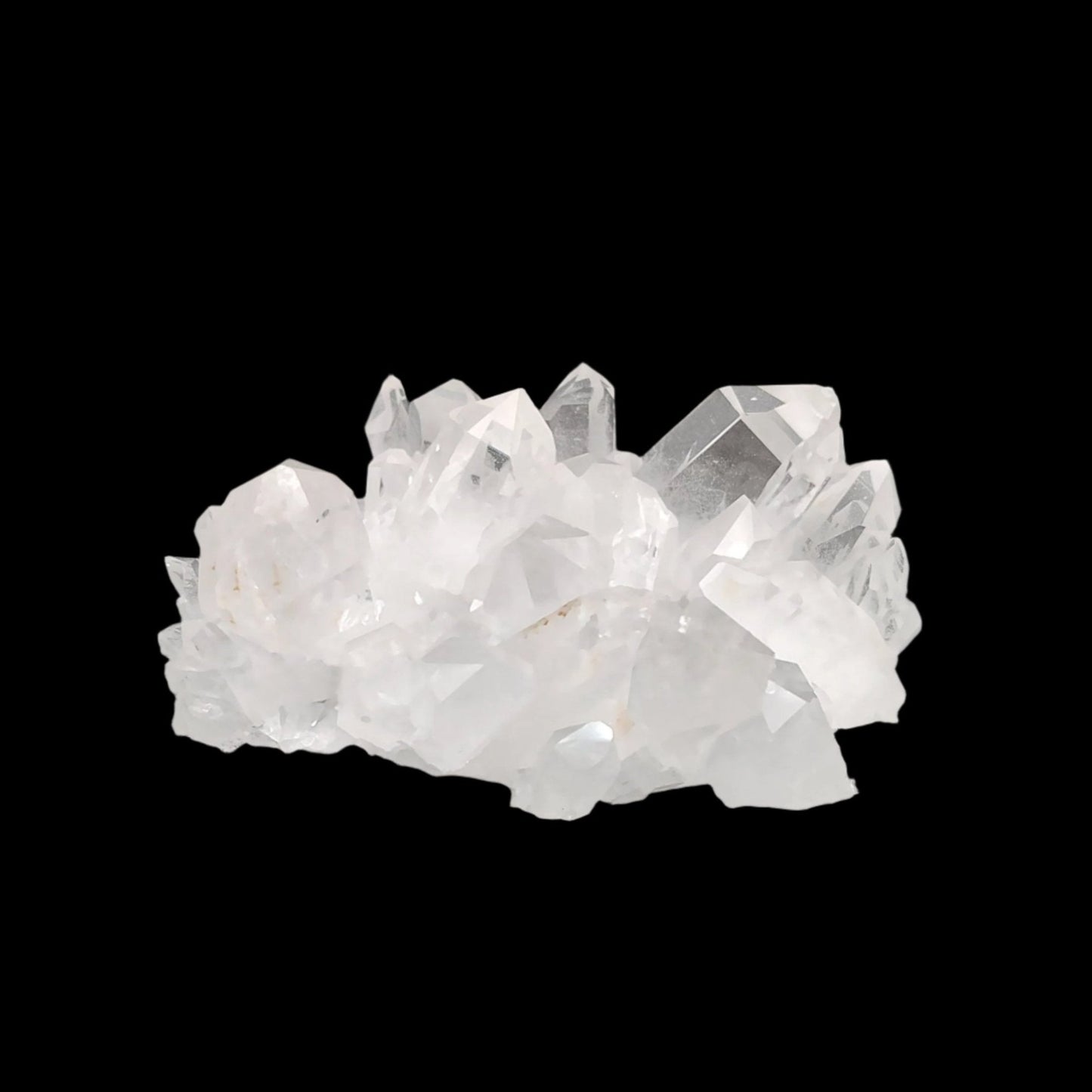 This is the front side of this Quartz crystal cluster