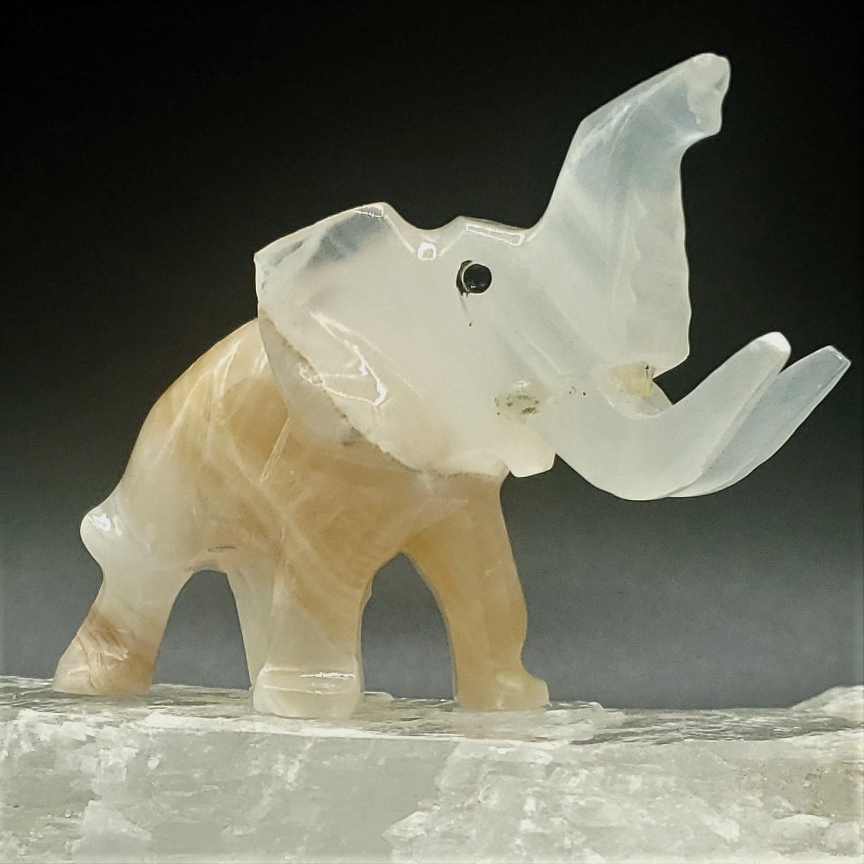 Elephant With Trunk Up Small Onyx Savage Elephant