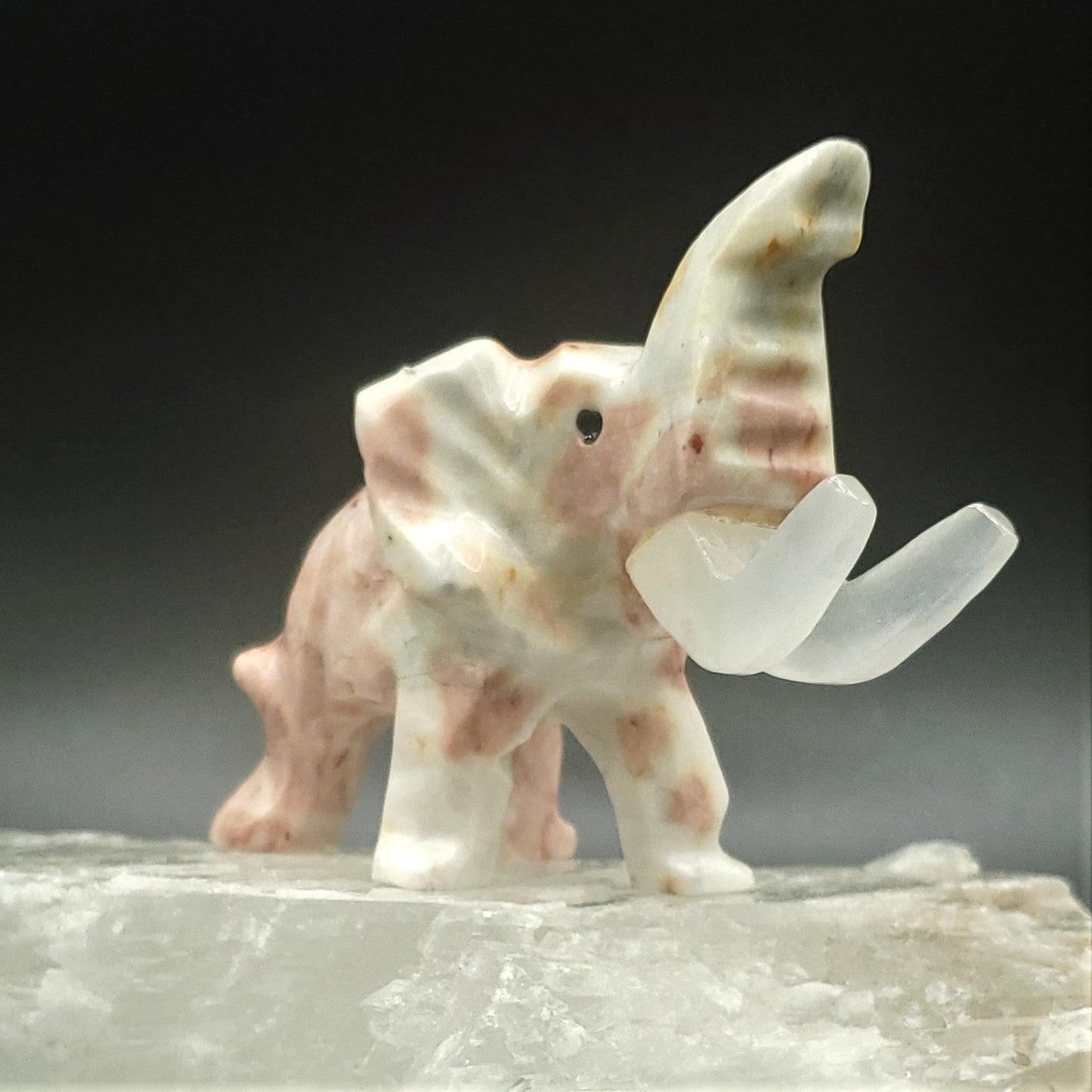 Elephant With Trunk Up Small Onyx Savage Elephant