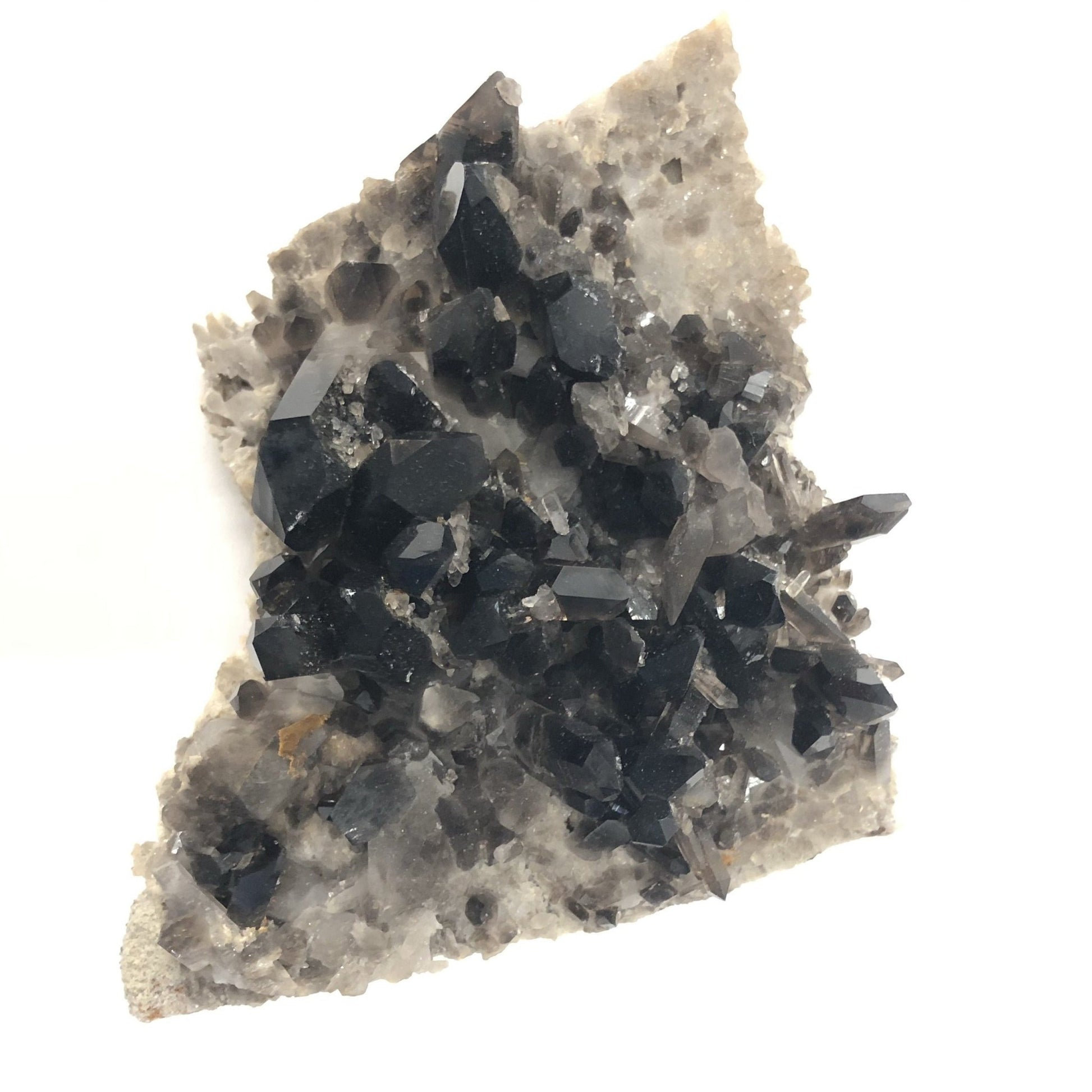 Enhanced Smokey Quartz Crystal Cluster Black Mineral Decor