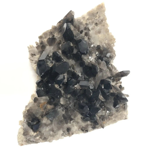 Enhanced Smokey Quartz Crystal Cluster on host stone