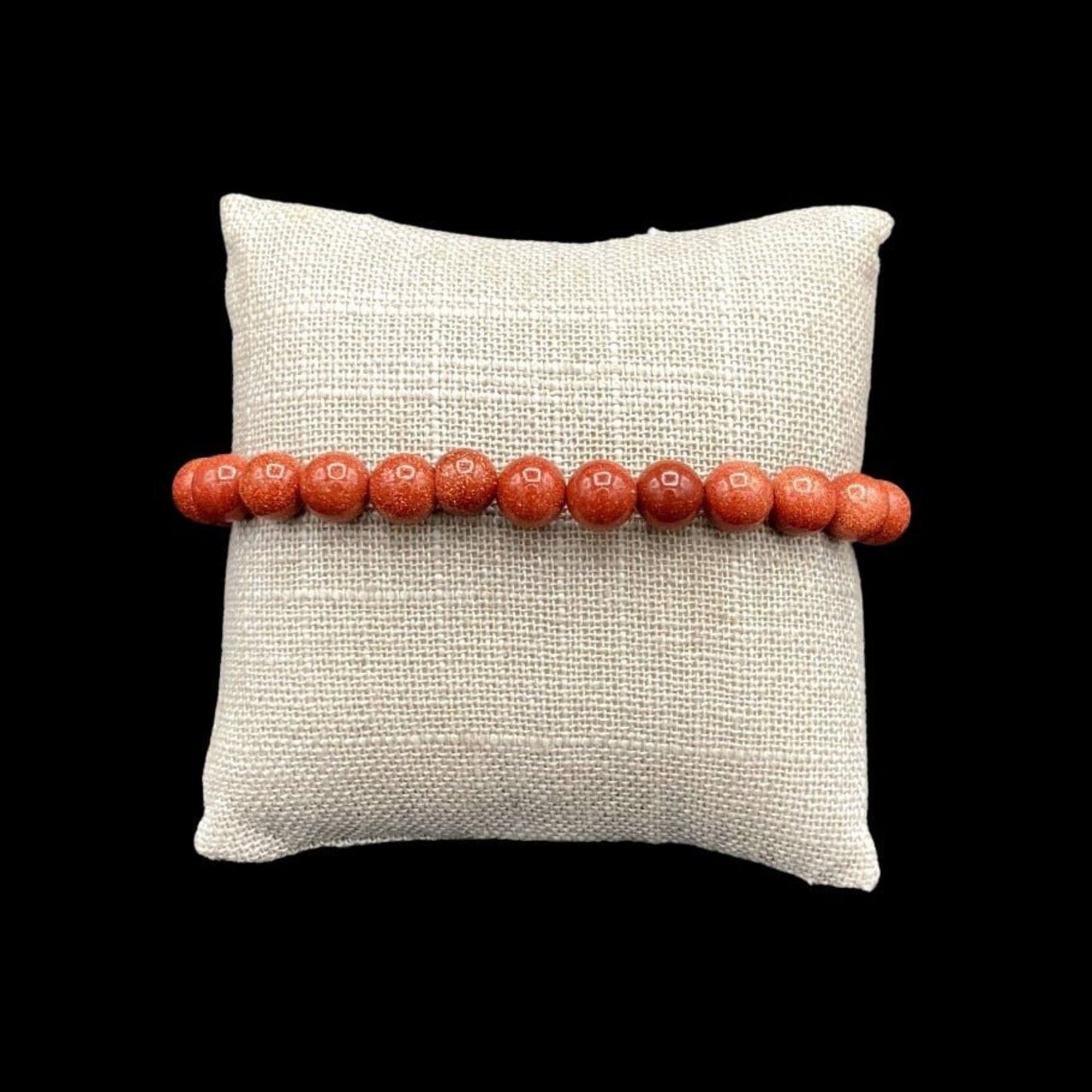 Find Your Perfect Fit: Stretch Goldstone Bead Bracelet for All Wrist Sizes