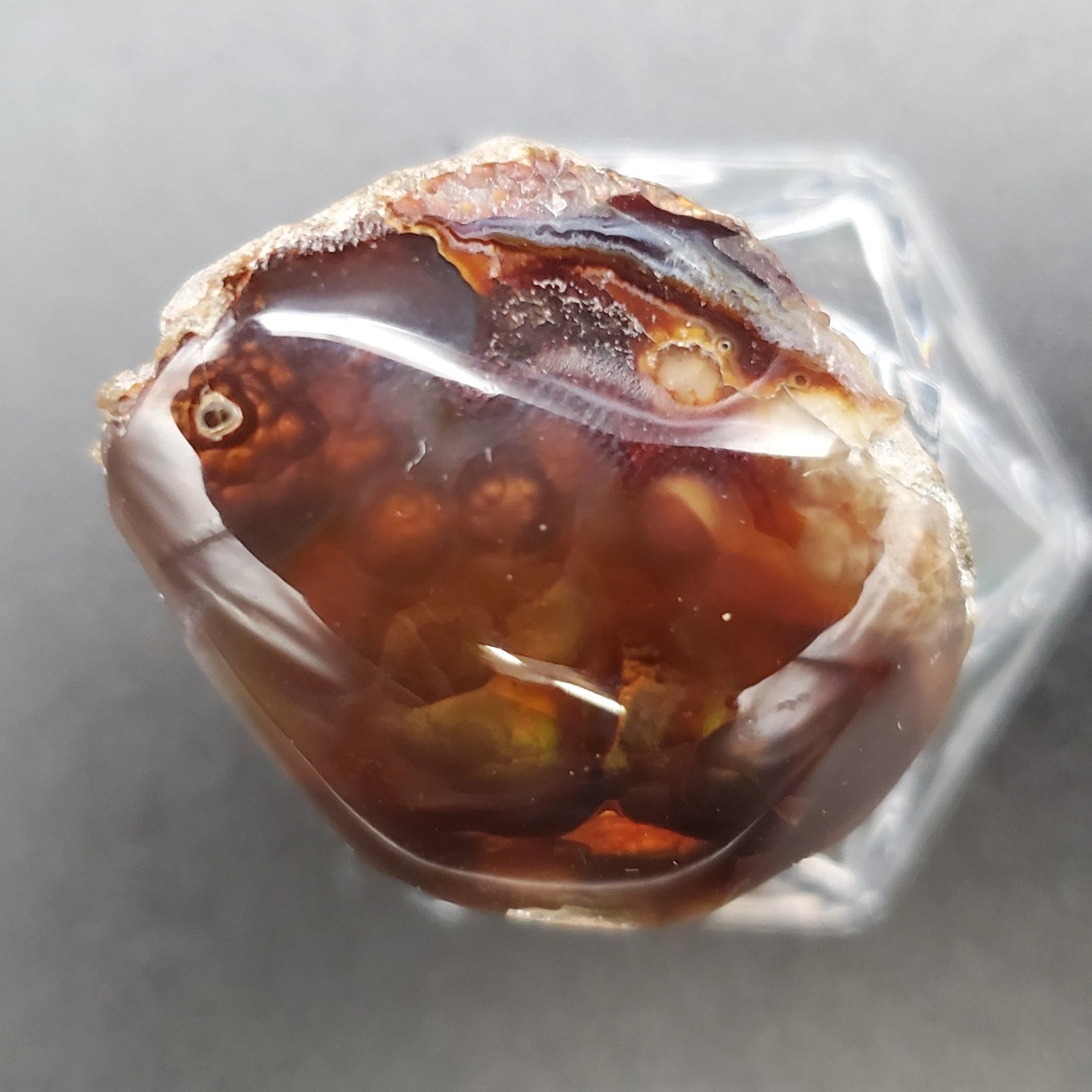 Fire Agate Rough and Polished