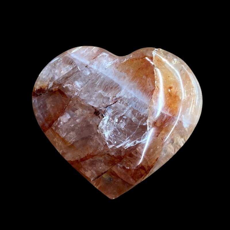 Fire Hematoid Quartz Heart Fire Quartz