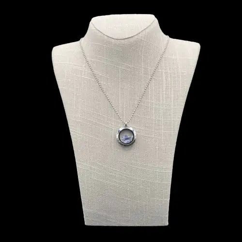 Floating Locket Gemstone Locket On Bead Chain
