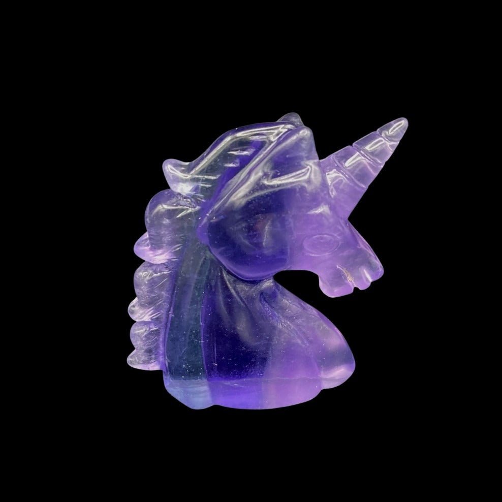 Fluorite Specimen Carved Unicorn Home Decor