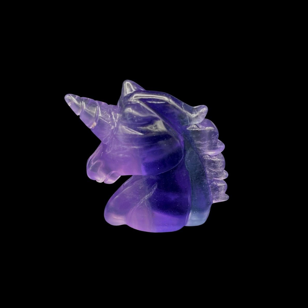 Fluorite Specimen Carved Unicorn Home Decor