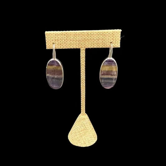 Fluorite Sterling Silver Dangle Earrings