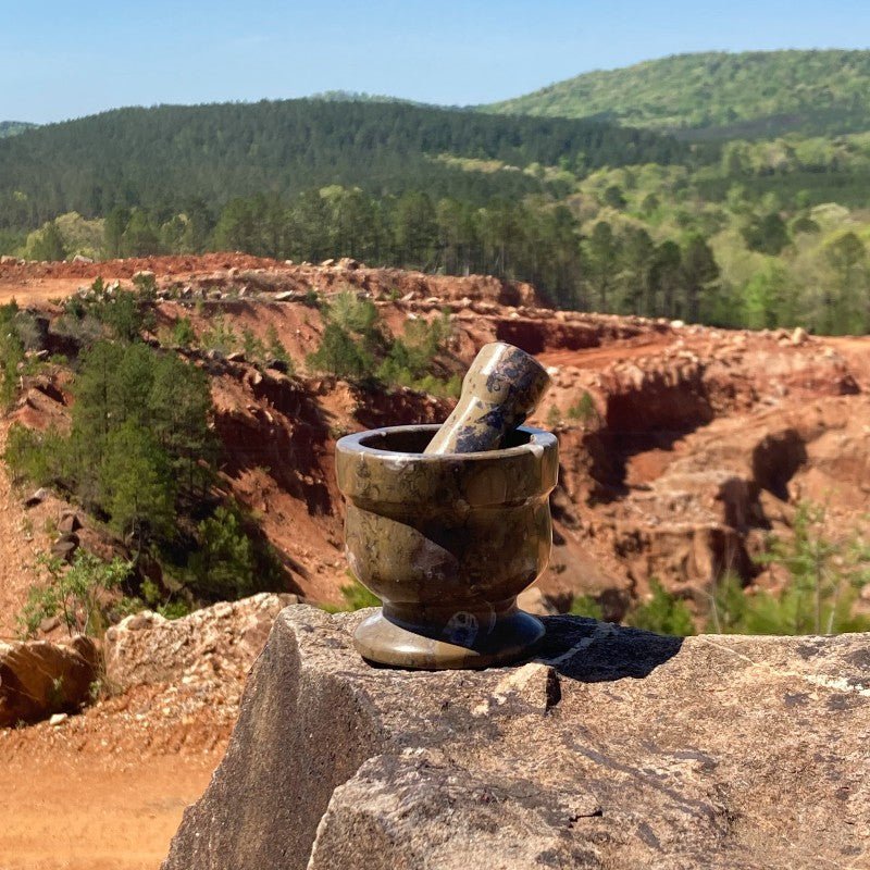 Fossil Mortar And Pestle Set