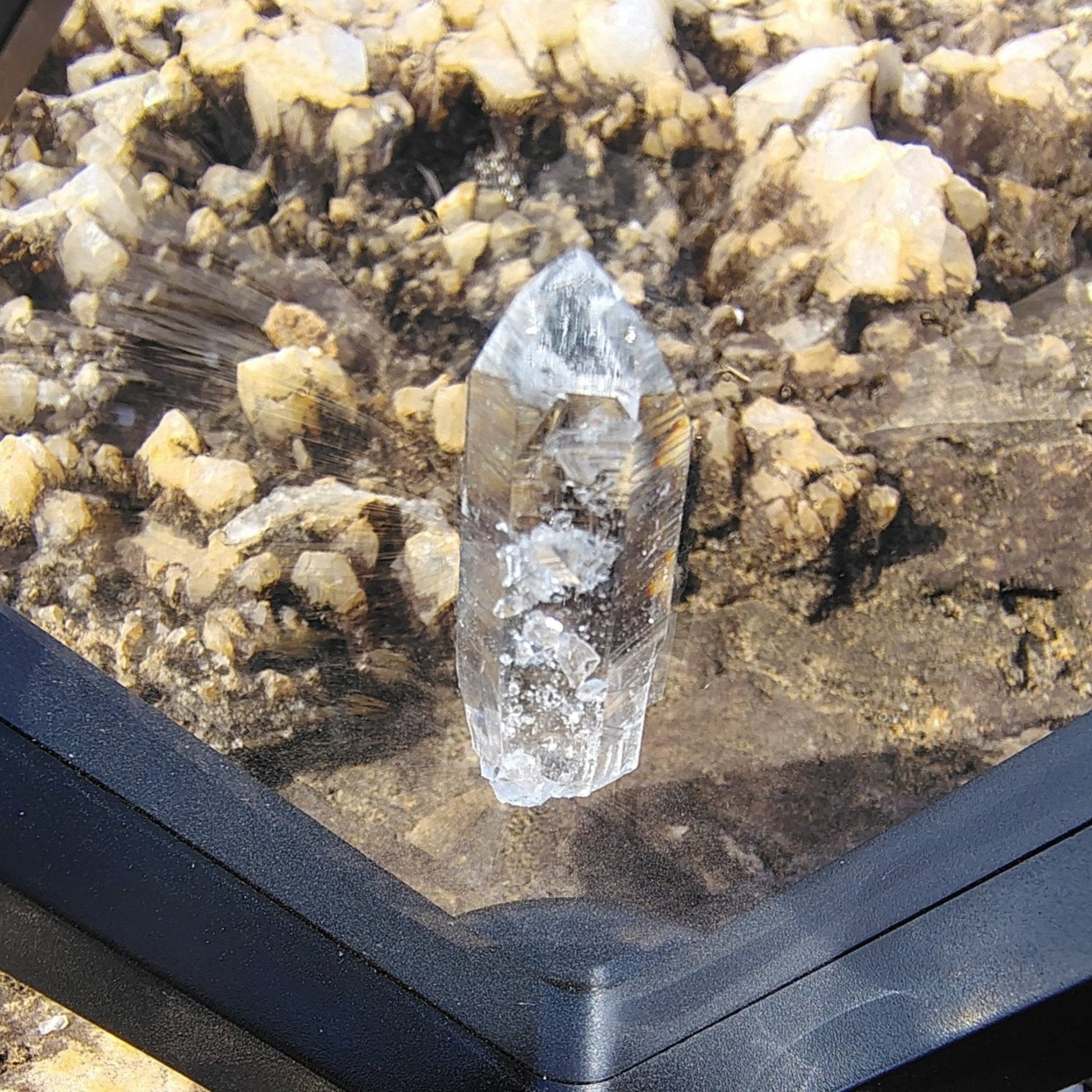 This is a close up of the Quartz crystal point that you will recieve