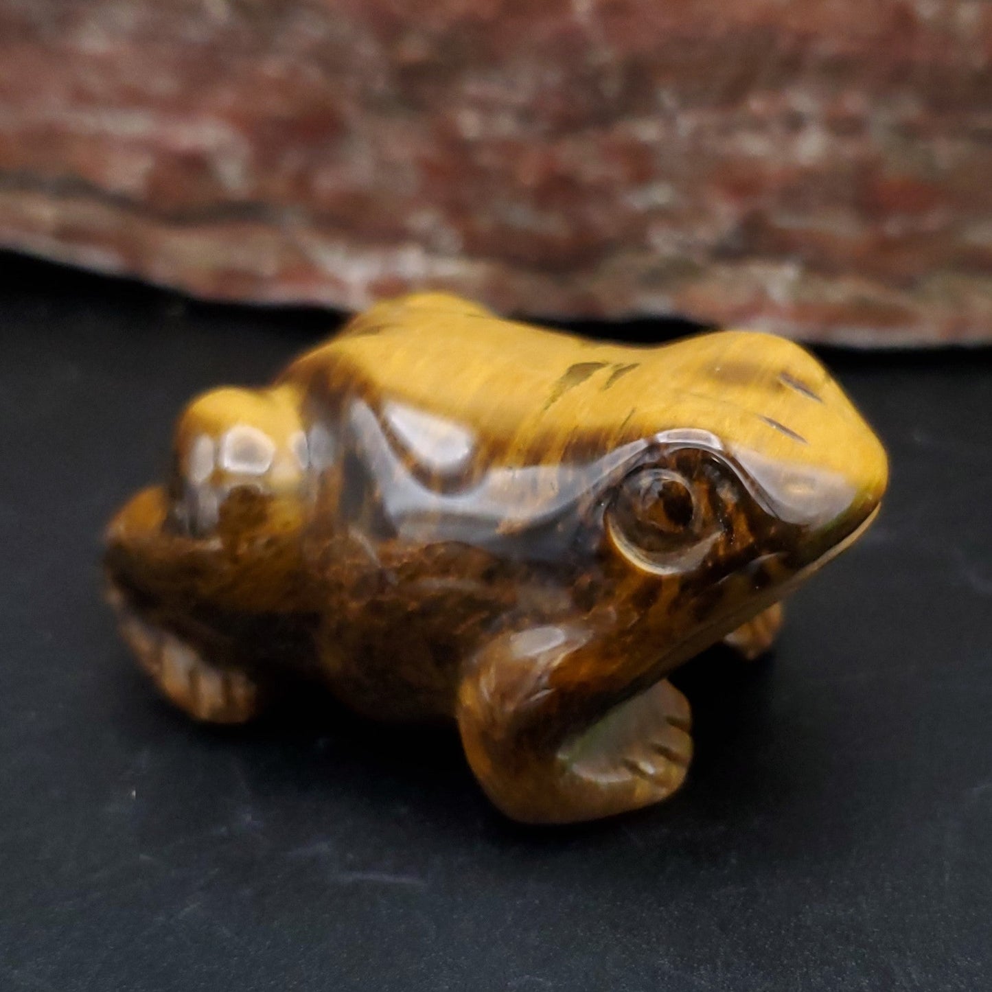 Frog Figurine Semi - Precious Gemstone 2 - inch Carved Frog