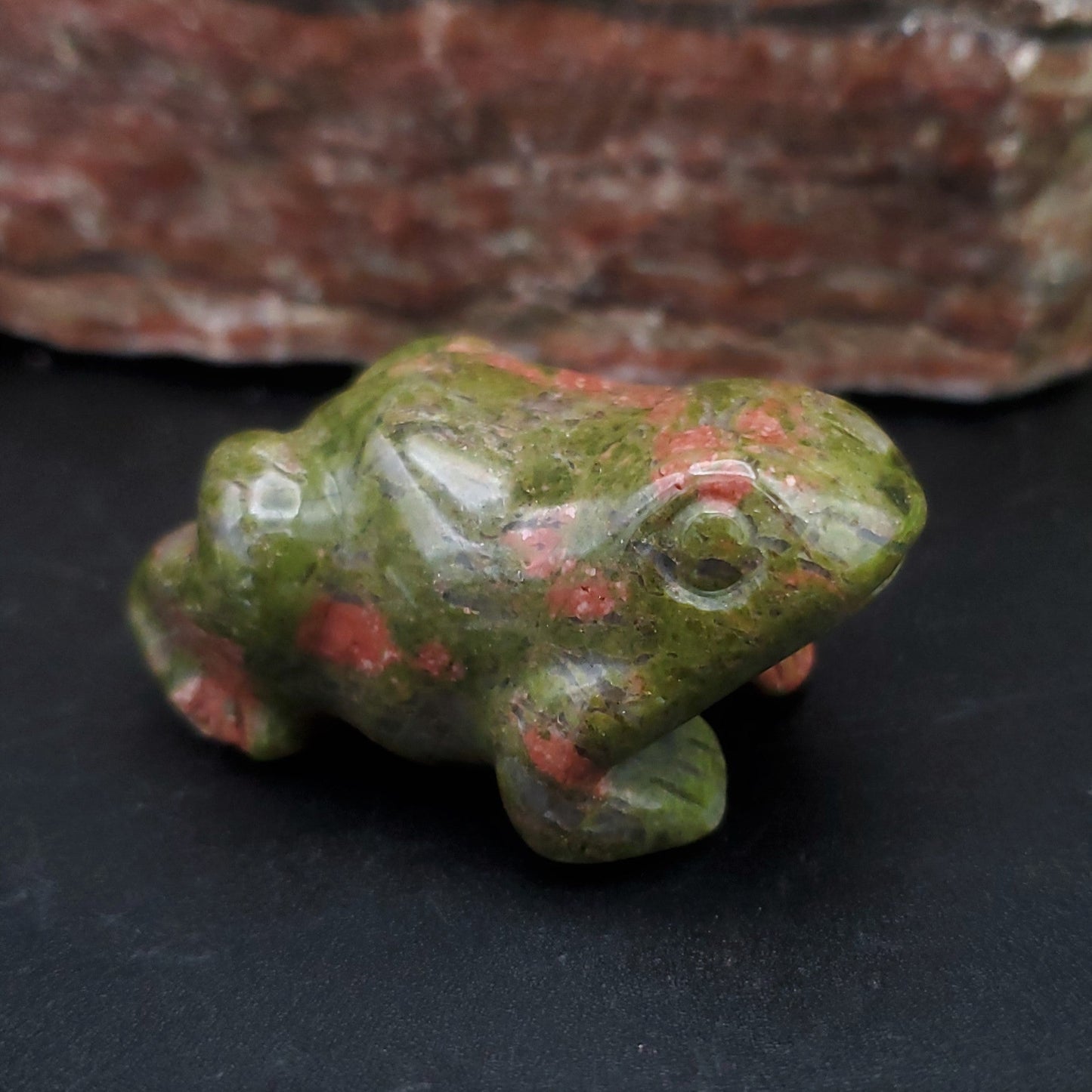 Frog Figurine Semi - Precious Gemstone 2 - inch Carved Frog