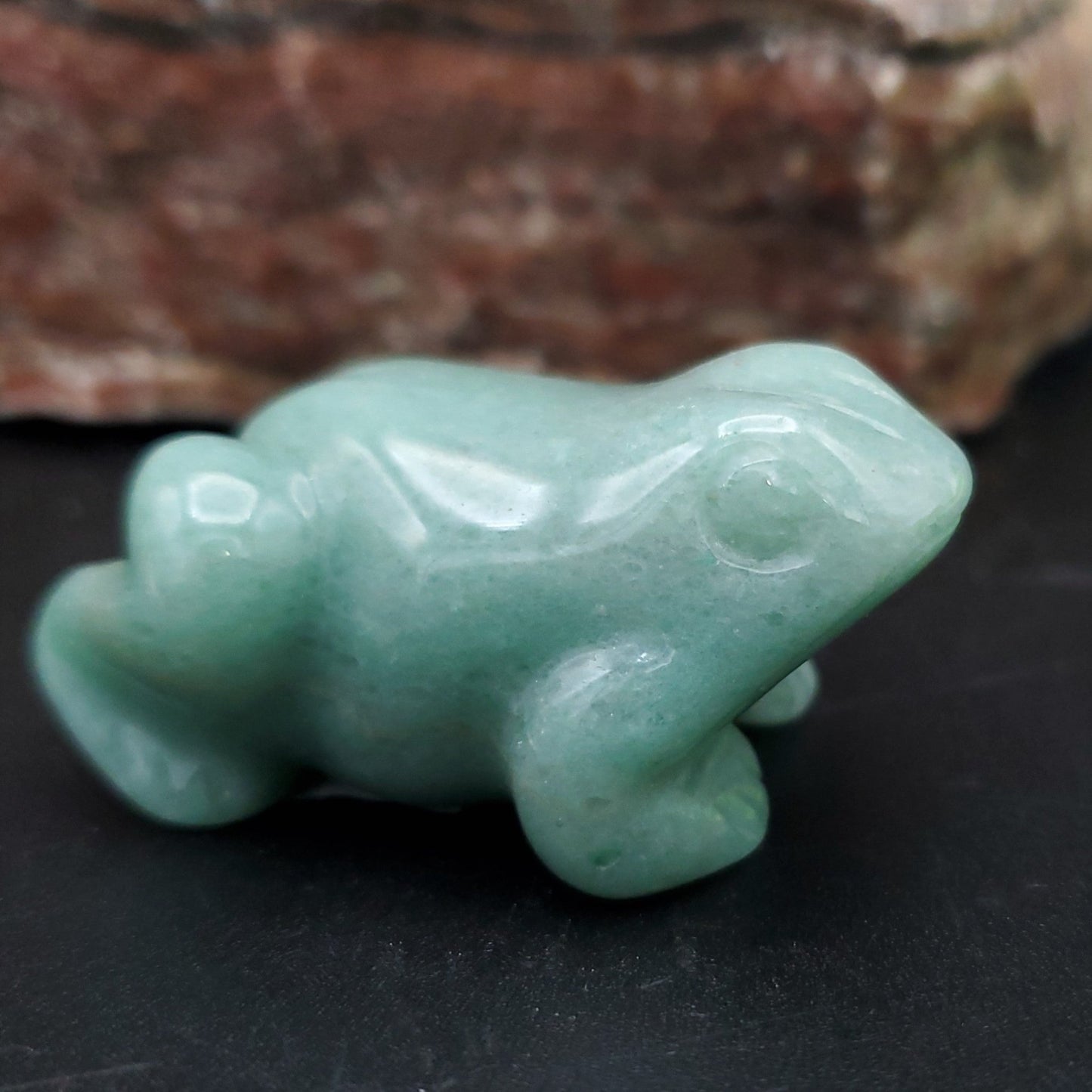 Frog Figurine Semi - Precious Gemstone 2 - inch Carved Frog