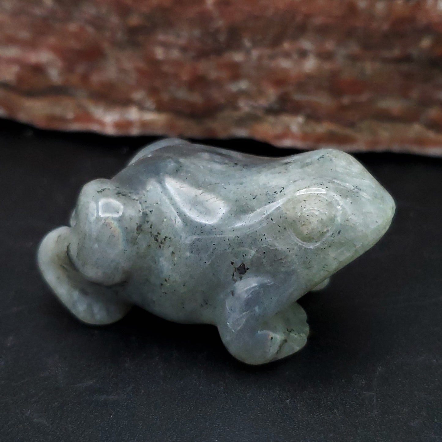 Frog Figurine Semi - Precious Gemstone 2 - inch Carved Frog