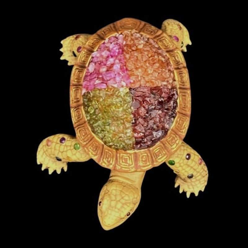 Gemstone Turtle Figurine