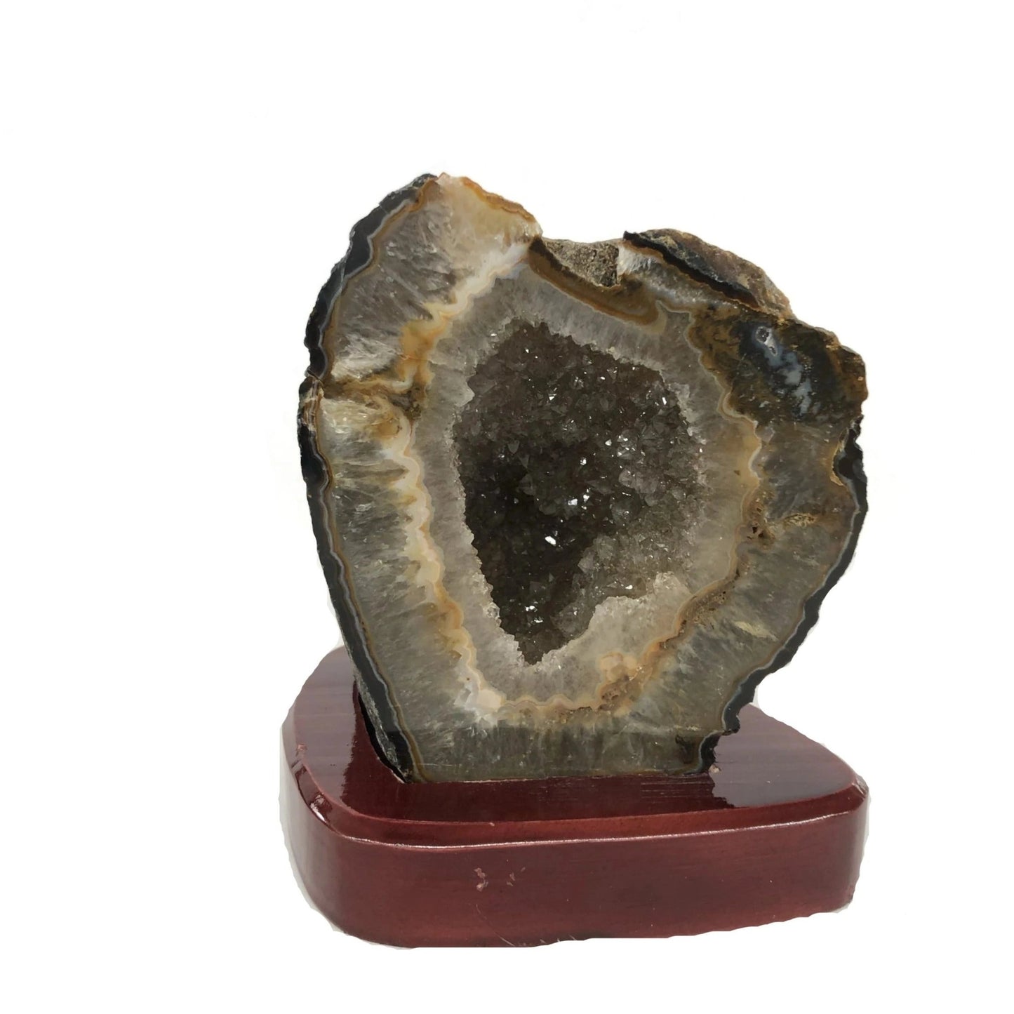 Gray Polished Agate Mineral Specimen On Stand Uncommon Budget Decor Ideas